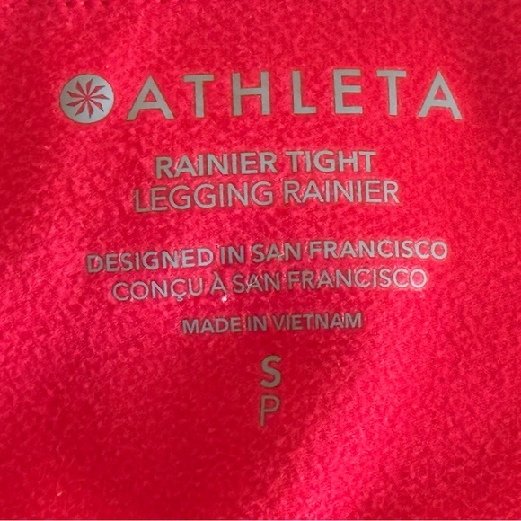 Athleta Vibrant Cardinal Red Rainer Leggings - Picture 5 of 9